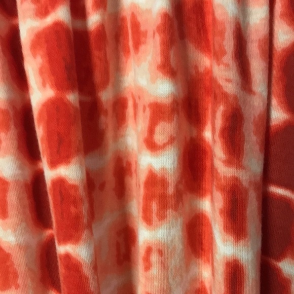 NO Boundaries Women’s Sleeveless Tunic Tie Dye With Crochet Front Neck Coral L - Picture 2 of 9